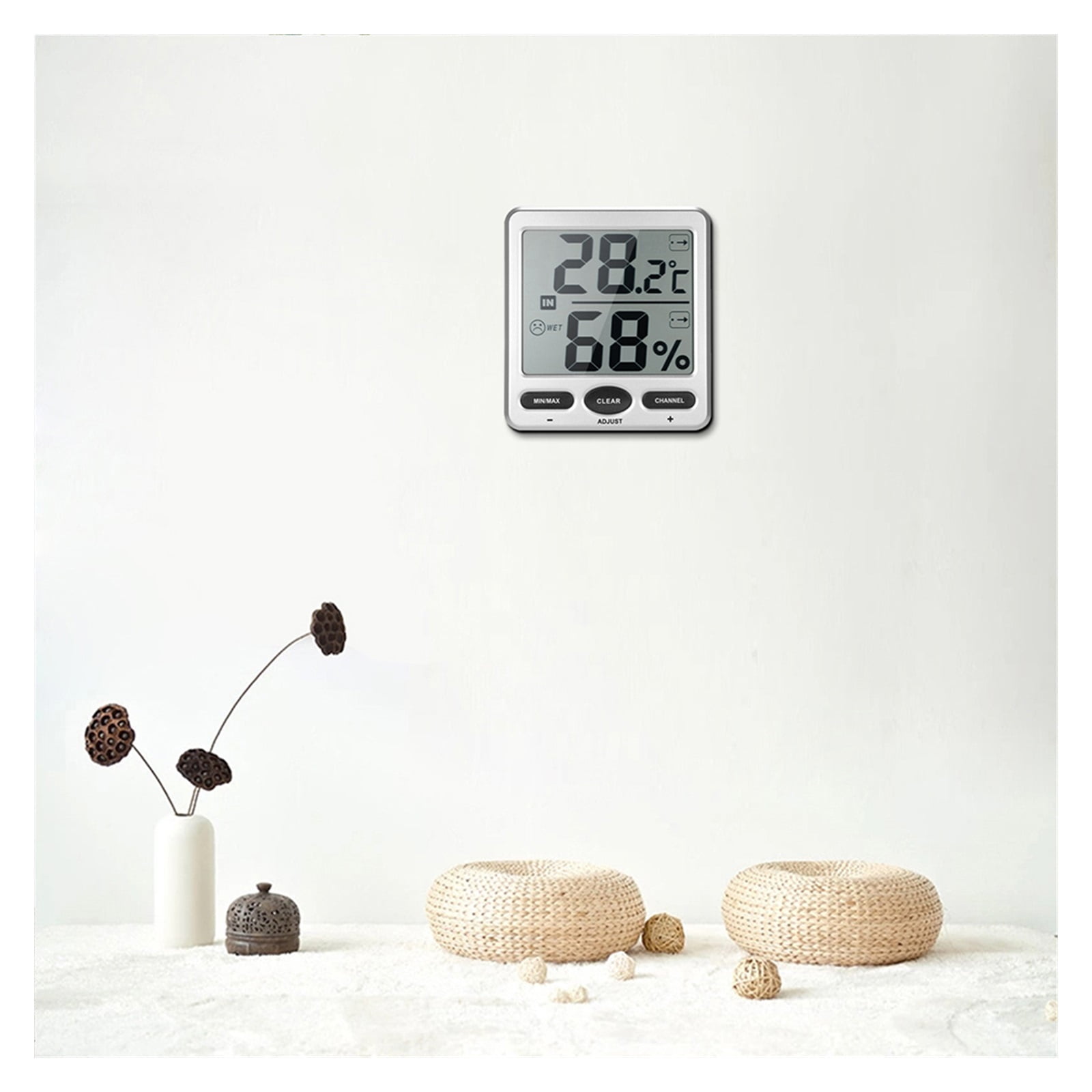 Wireless Temperature Humidity Meter LCD Display Thermometer Multi Function Hygrothermograph ,Fast Response