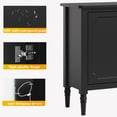 thumbnail image 2 of Heynemo Storage Cabinet with 2 Doors & 3 Drawers, Sideboard Cabinet with Adjustable Shelves, Ideal for Entryway, Living Room, Dining Room, Black, 2 of 10