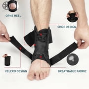 Luxtrada Ankle Brace Support Plantar Fasciitis Lace Up Stabilizer Sprain Wrap Pain Relief Adjustable Wrap - Fits Either Left and Right Foot (Size S)