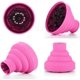 thumbnail image 3 of Difusor de secador de pelo de silicona plegable, 2 uds., viaje y fácil almacenamiento, diámetro de boquilla ajustable, rosa y negro, 3 of 5