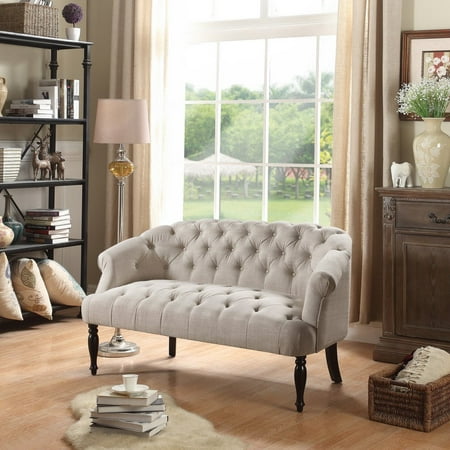 Oak Upholstered Loveseat - Alton Furniture Bona Upholstered Settee/Loveseat