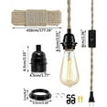 thumbnail image 2 of Diy 15ft Industrial Vintage Ceiling Pendant Light Cord Hanging Light Kit With, 2 of 5