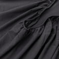 thumbnail image 5 of BESTOUCH Fitted Sheet Only 100% Washed Cotton Linen Feel Easily Fits Deep Pockets up to 17 inch Solid Deep Black King, 5 of 6
