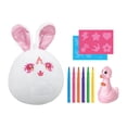 thumbnail image 2 of Juguete de felpa bricolaje peluche muñeca pintura lavable garabateos juguetes animales de peluche, para niños niños adultos niños niñas año nuevo Conejo, 2 of 8