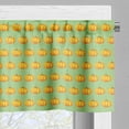 thumbnail image 5 of Ambesonne Fall Pumpkin Valance & Curtain, Thanksgiving Season, 55"x30", Pistachio Green and Marigold, 5 of 7