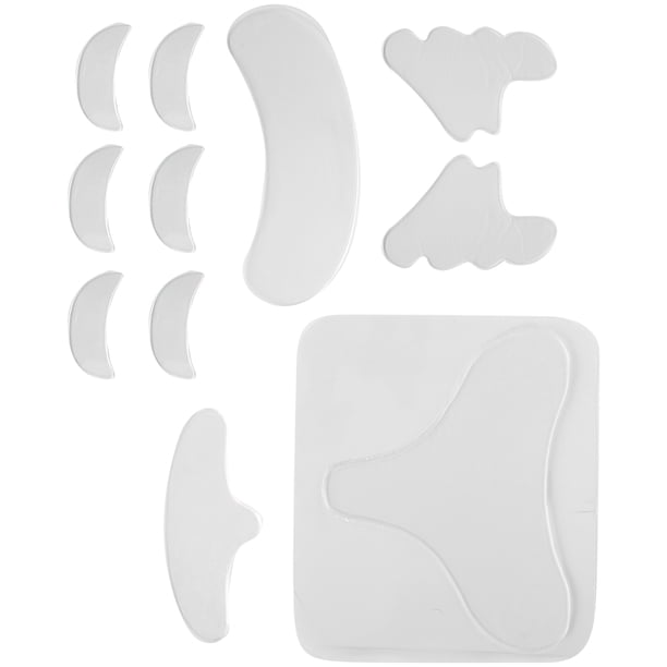 Parche antienvejecimiento para la frente, 11 piezas de silicona para la cara, almohadillas antiarrugas para el pecho, pegatinas antiarrugas, rendimiento sólido