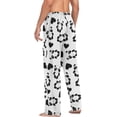 thumbnail image 6 of FREEAMG Love and Panda Pajama Pants for Men, Men's Separate Bottoms, Pure Cotton Comfortable Lounge Pants（97）, 6 of 7