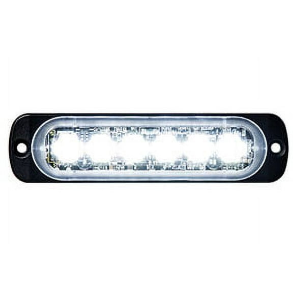 Buyers 8891901 4-3/8" Strobe Light 6 LED Clear Horizontal Mount Low Profile