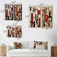 thumbnail image 4 of Designart "Urban Groove Garden Abstract Geometrics X" Modern Geometric Framed Wall Art Set Of 2 - Modern Red Framed Wall Art Set Of 2, 4 of 6