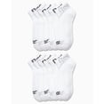 thumbnail image 2 of Reebok Paquete de 12 pares de calcetines tobilleros para hombre, blancos, con control de humedad, 2 of 7