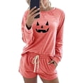 thumbnail image 1 of Pijamas con estampado navideño de otoño e invierno para hombre y mujer, 1 of 2