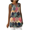 thumbnail image 1 of IROINNID Shift Dress For Women Sleeveless Printed Checkered Loose Casual Dress Vest Dress V-Neck Knee-Length Dress, 1 of 6