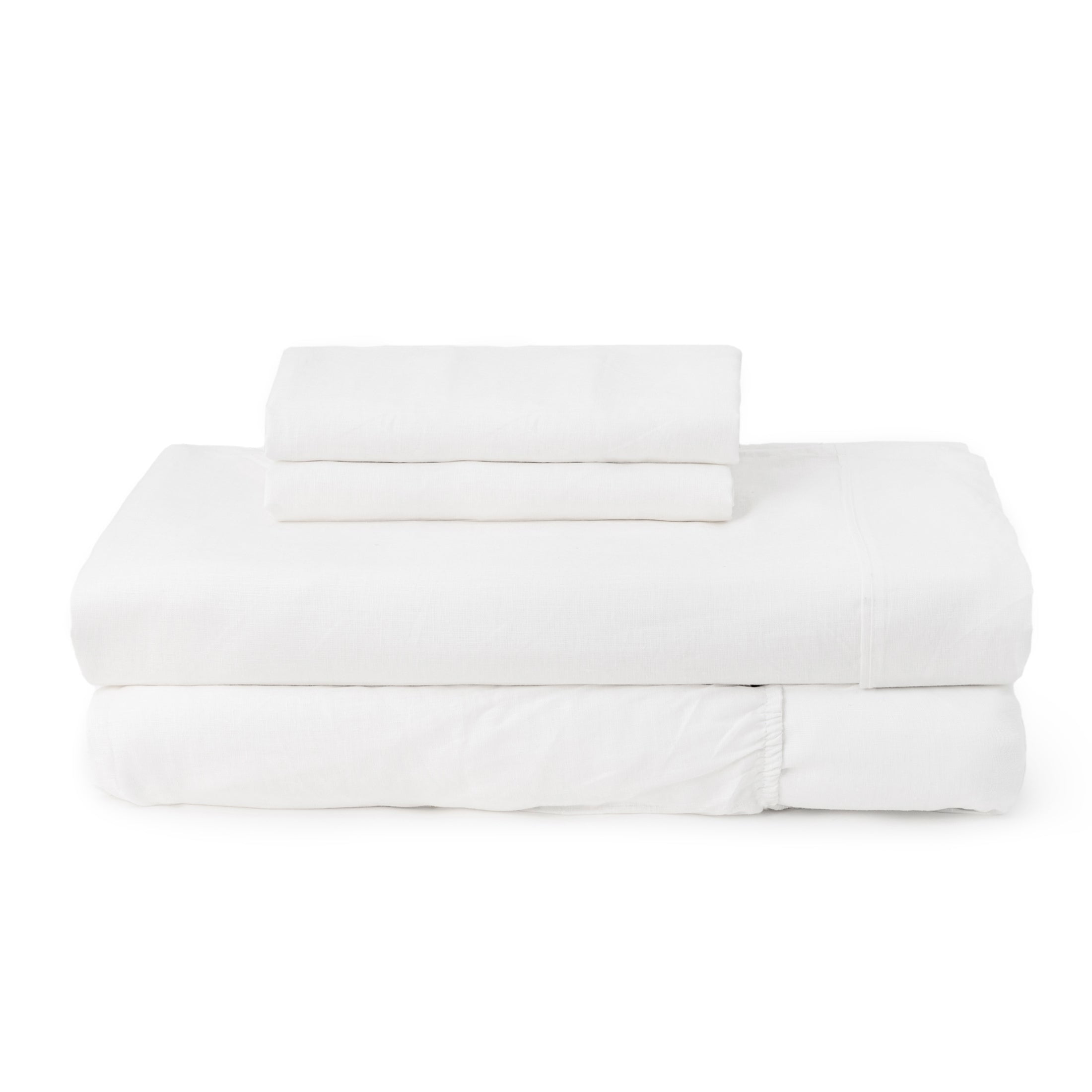Mellanni 100% Flax Linen Bed Sheet Set - Sheet Set (King, Natural)