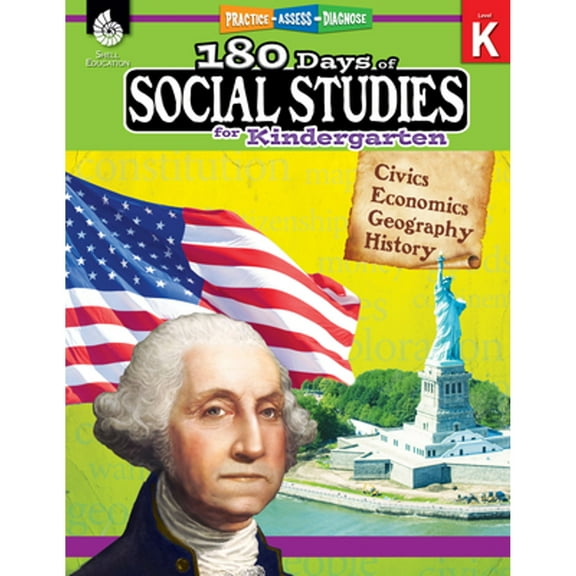 Pre-Owned 180 Days of Social Studies for Kindergarten : Civics, Economics, Geography, History: Practice, Assess, Diagnose (Paperback) 9781425813925