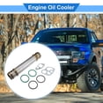 thumbnail image 2 of Kit de enfriador de aceite de motor compatible para Ford Excursion tono plateado de aleación de aluminio con sellos O-ring y juntas, 2 of 6