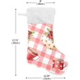 thumbnail image 2 of Coolnut 17.7 Inch Christmas Stockings, 1 PCS Red Plaid Presonalized Large Stocking Sock for Family Holiday Xmas Party Decorations, 2 of 7