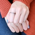 thumbnail image 5 of Womens Silver Rings High polished (no plating) Stainless Steel Ring with AAA Grade CZ in Clear DA156, 5 of 5