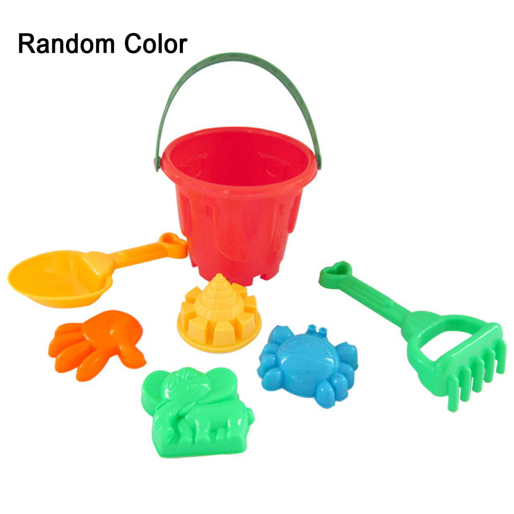 7Pcs Mini Beach Sand Kit Shovel Rake Bucket Molds Garden Sandpit Kids Play Toy 