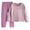 Purple, variant on Odeerbi Kids Boys Girls Seamless Long Johns Cute Pajamas Fall Winter Thermal Underwear Set Children's Solid Color Base Layer Set Warm Pajama Sets Kids Clothes Beige