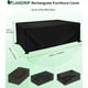 thumbnail image 2 of Cubierta de mesa de jardín rectangular cubierta impermeable para muebles de jardín, cubierta protectora anti-UV 420D para cubierta de mesa de sala de estar al aire libre, 180x120x74cm Zhivalor  XDHY-39-12, 2 of 8