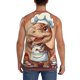 thumbnail image 4 of Balery Dinosaur Baking Delight Camisetas sin mangas para hombre, absorbe la humedad y protege contra el mal olor.-Medium, 4 of 7