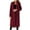 Wine Red, variant on XFLWAM Women's Wool Coats Long Belted Slim Trench Coats Classic Lapel Collar Open Front Long Jackets Fashion Outerwears Gray S