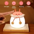 thumbnail image 2 of Cute Little Bee Night Light, Baby Room Lamp con sensor táctil, 7 colores cambiantes USB recargable de silicona Night Light, LED Night Light para niños y niñas para niños regalos (Conejo) JAMW Sencillez, 2 of 5