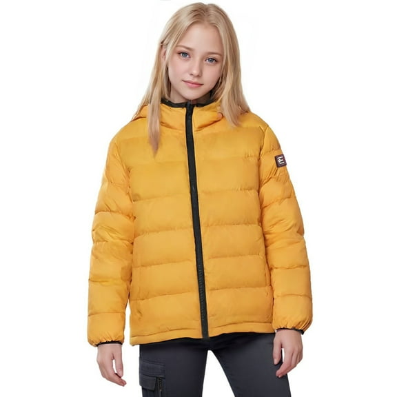 Beautiful Giant Toddler Lightweight Down Warm Puffer Jacket Hooded Winter Coat for Kids Unisex