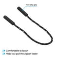 thumbnail image 4 of Uxcell Zipper Pulls Replacement Extension Cord Handle Fix Tab Tag Extender for Luggage Handbags Black 15 Pack, 4 of 5