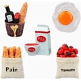 thumbnail image 1 of Juego de 5 imanes de resina NQ para refrigerador con alimentos en 3D decorativos, 1 of 5