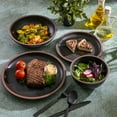 thumbnail image 3 of Gibson Soho Lounge Lagos 16 Piece Double Bowl Dinnerware Set, Black, 3 of 9