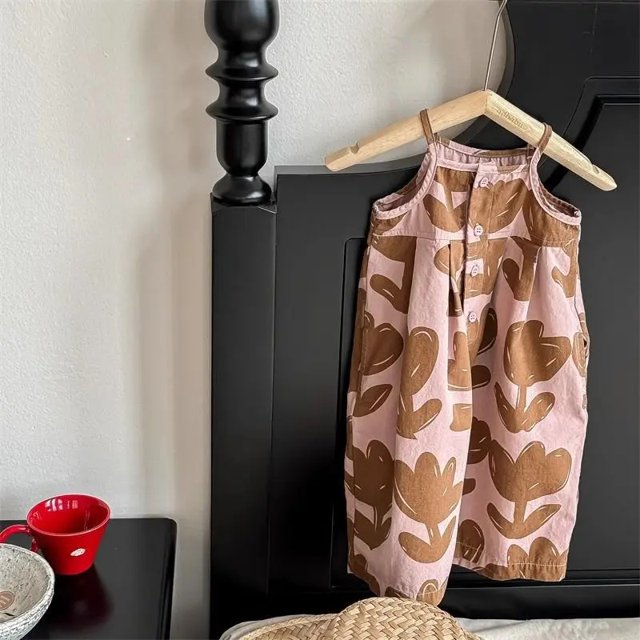 Monos ligeros para niñas, pantalones de pierna ancha de estilo coreano a la moda, mono para niños, ropa cómoda y transpirable para niñas