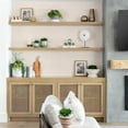 thumbnail image 4 of S4sassy Self Adhesive Wallpaper, Geometric Line Art Wallpaper, Monochrome Beige Removable DIY Vinyl Wall Covering, Peel and Stick Contact Paper for Entryway accent wall, Easy Home Decor (25"x120"), 4 of 9