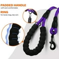 thumbnail image 3 of Taglory Rope Dog Leash with Comfortable Padded Handle, 5ft Reflective Dog Leash, Purple, 3 of 7