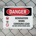 thumbnail image 5 of (2 Pack) Renovation Work Contains Lead Do Not Enter OSHA Danger Sign 24 Inch X 18 Inch Plastic Sign, Weather Resistant, UV Protected for Workplace, Business, and Construction Site, Made in the USA, 5 of 8