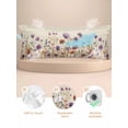 thumbnail image 2 of Purple Red Spring Floral Pillow Cases Body Size, Smooth Satin Pillowcase for Hair and Skin, Watercolor Botanical Summer Flowers Decorative Cooling Bed Pillow Covers with Zipper, 20x54 Inches, 2 of 5