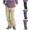 thumbnail image 1 of Styesk Men's Pants Men Casual Fashion Exercise Draw Rope Waist Multiple Pockets Cargo Pants, 1 of 9