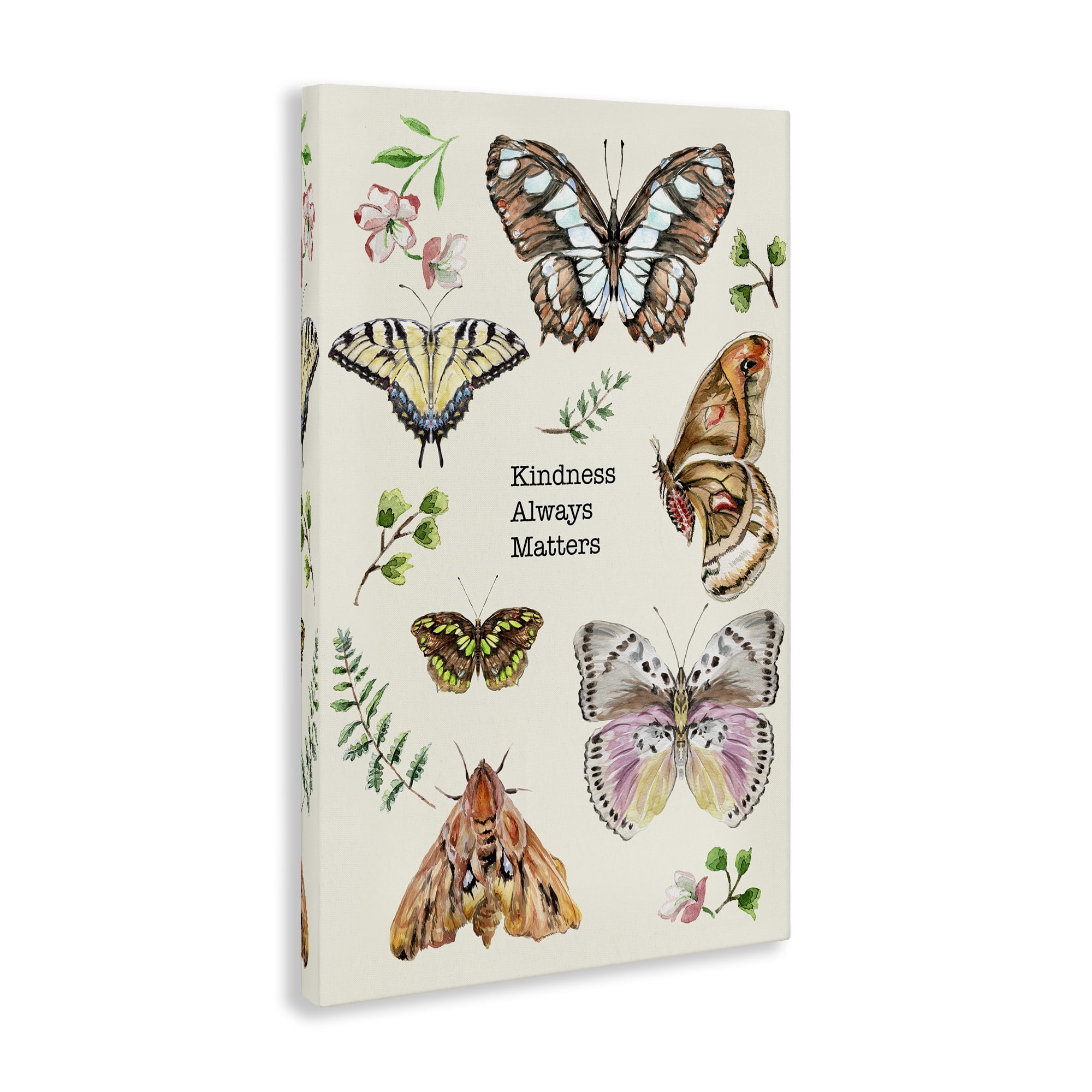 Stupell Industries Kindness Matters Insects Animals & Insects Painting Gallery Wrapped Canvas Art Print Wall Art, 20 x 30