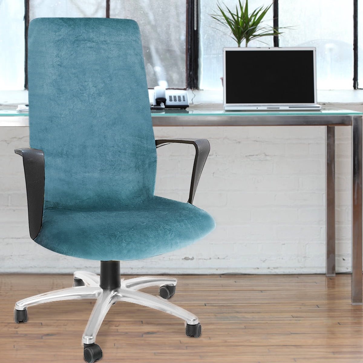 Velvet Home Office Chair Covers Stretchable Computer Desk Chair Covers