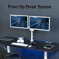 thumbnail image 3 of VIVO White Dual Monitor Pneumatic Sit-Stand Desk Mount for 2 Screens up to 32", 3 of 9