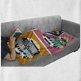 thumbnail image 6 of Modern Soft Flannel Fleece Throw Blanket, Television Radio Channel Signal Digital Sign in 4 Collage Artwork Image Print, Cozy Plush for Indoor and Outdoor Use, 50" x 60", Multicolor, by Ambesonne, 6 of 6