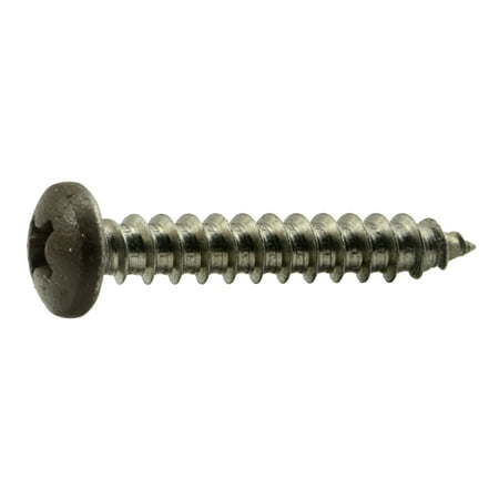 

#8 x 1 Brown Painted 18-8 Stainless Steel Phillips Pan Head Sheet Metal Screws SMSPSS-582