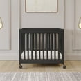 thumbnail image 2 of Foundations Boutique Compact Folding Hotel Crib with 3" Mattress and Locking Wheels, Ebony Black, 2 of 6