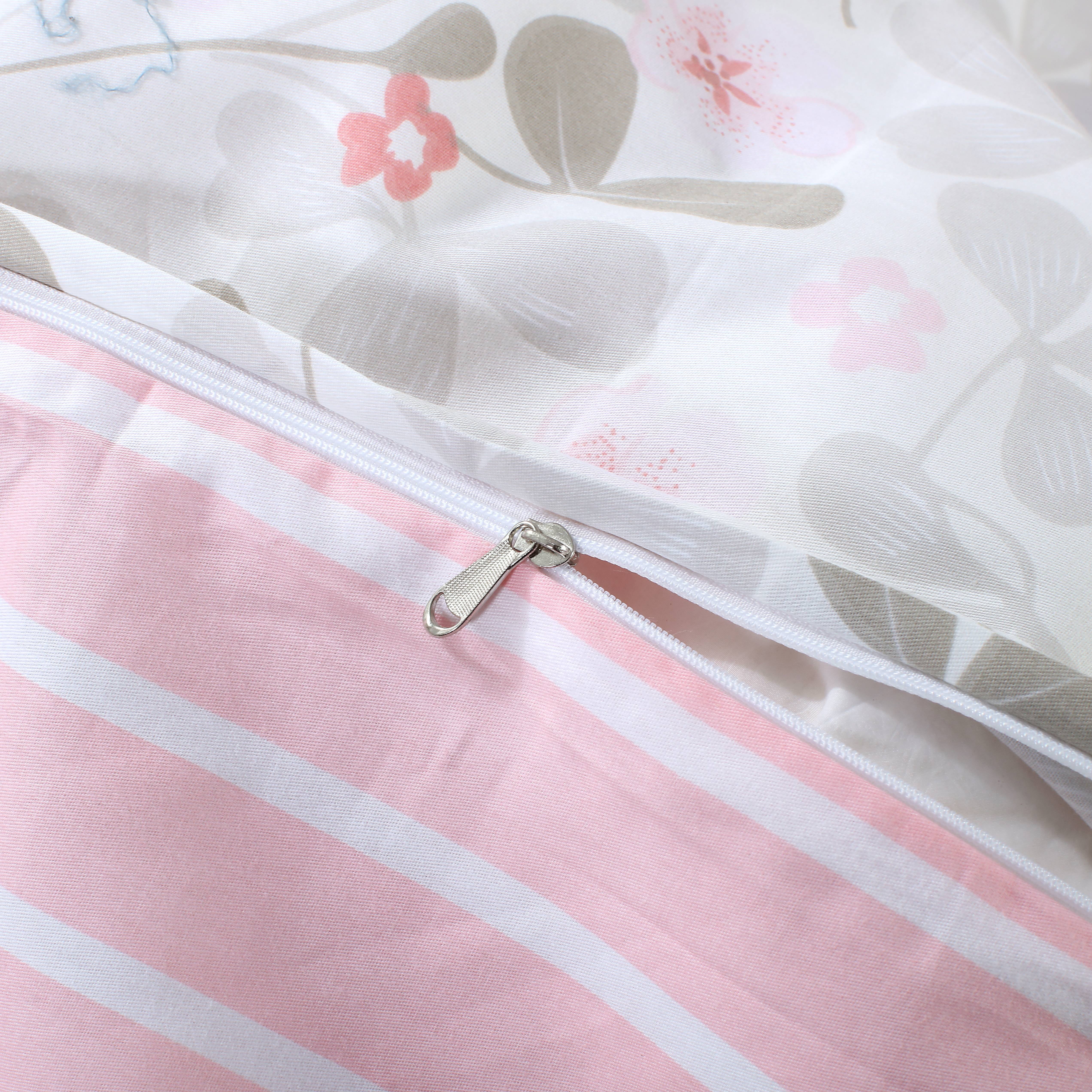 Swanson Beddings Pink Blossom 3-Piece 100% Cotton Bedding Set: Duvet Cover and Two Pillow Shams (King) (Comforter is NOT included)