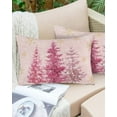 thumbnail image 6 of Christmas Pine Tree Throw Pillow Cover,Seasonal Winter Snowflake Pink Xmas Rectangle Decorative Pillow Case Protector Soft Cushion Cover Lumbar Pillowcase for Couch Sofa Bedroom Car Decor 24x36 Inch, 6 of 8