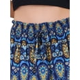 thumbnail image 5 of INSPIRE CHIC Women's Boho Floral Smocked High Waist A-Line Maxi Skirts S Dark Blue, 5 of 6