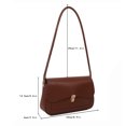 thumbnail image 2 of Bolso versátil para axila para mujer, bolso de hombro minimalista de cuero PU, bolso de ocio de Color sólido para axila, bolso diario para mujer, 2 of 9