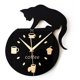 thumbnail image 1 of Reloj de pared CHAO estilo dibujos animados gato trepador taza de café, 1 of 3