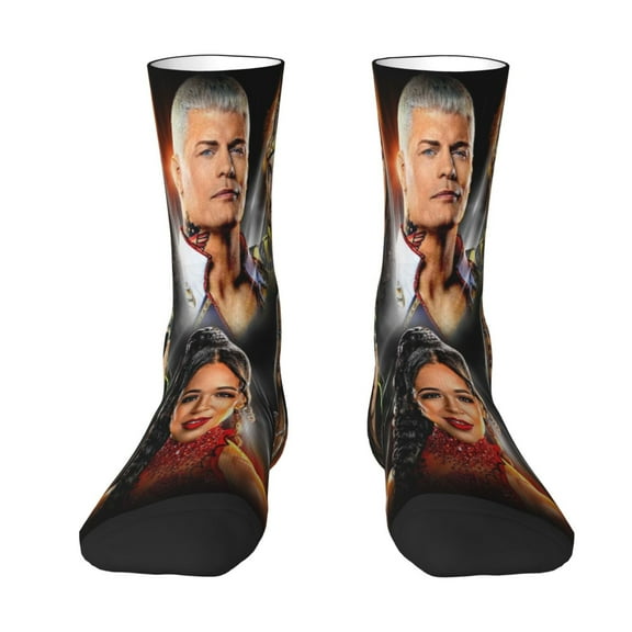 WWE Socks Crew Socks Funny Novelty Long Socks Unisex Dress Socks For Men Women