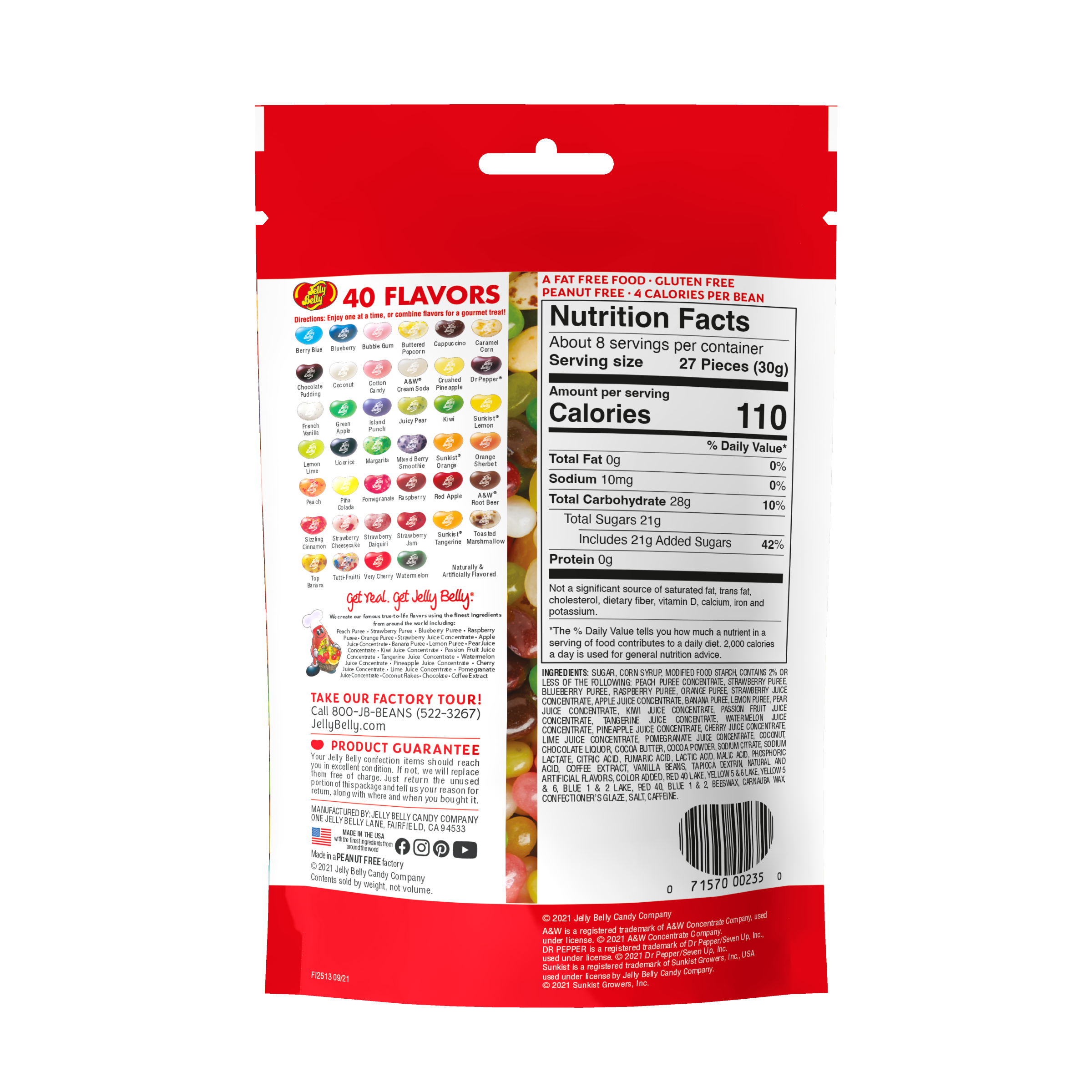 Jelly Belly Jelly Beans Candy, 40 Assorted Flavors, 8.25 oz Bag - image 4 of 5